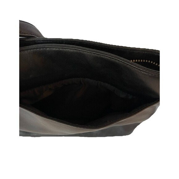 Ralph Lauren Black Leather  Shoulder Crossbody Bag, Silver RL‎ Logo - Picture 6 of 9